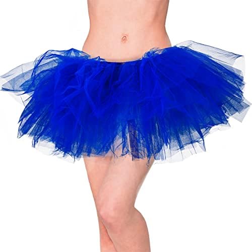 Homipooty Tutu Skirts for Women Adult Ballet Tutu Elastic 6 Layered Tulle Skirts for Women UK Short Petticoat 50s 80s Fancy Dress Halloween Costumes