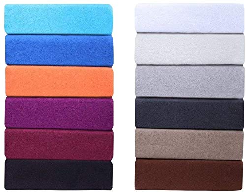 Spannbettlaken Winter | Farbenfrohes Thermo Fleece | Spannbetttuch, Bettlaken in vielen Größen und Farben (180 x 200 cm - 200 x 200 cm, Anthrazit / Grau) Cover