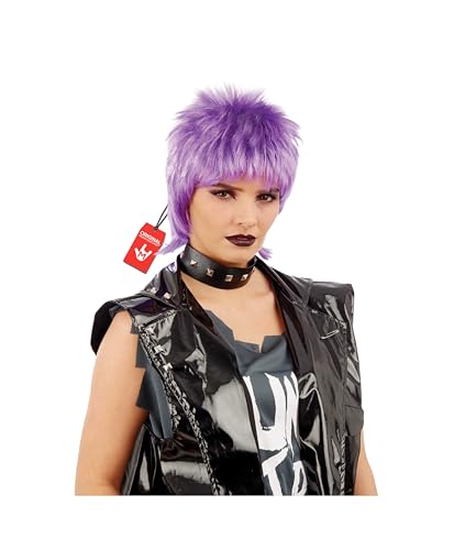 Fun Shack Peluca Morada Rockera Mujer, Peluca Punk, Disfraz para Carnaval y Halloween, Talla única
