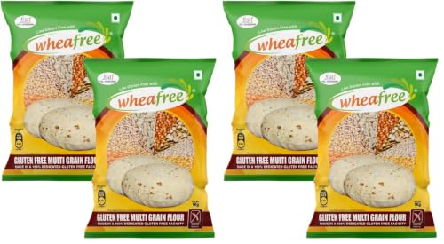 Image of Wheafree Multigrain Gluten Free Flour (Pack of 4-1Kg each) | Soya Free | Lactose Free | Easy to Digest | Suitable for Celiacs | Healthy and Tasty | Vegetarian