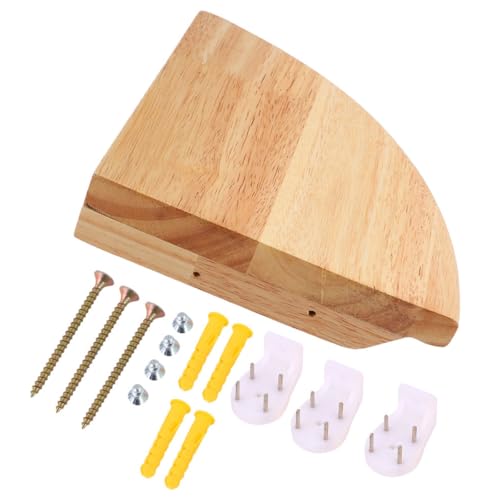 PAMINGONO Estante Flotante de Esquina de Madera Maciza Montaje Pared con Instalación Fácil Estantería Decorativa para Baño Cocina Dormitorio y Salón para Organizar y Exhibir Objetos