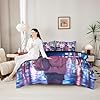 Erosebridal Cool Anime Girl Bedding Set Japanese Style Kids Full Comforter Set 7 Piece 3D Cartoon Girly Anime Bed in A Bag Sci Fi Style Gaming Sheet Set with Comforter Room Decor - Image 4