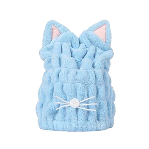 Nucelit Toalla absorbente de secado rápido para el cabello, turbante de microfibra para secar el cabello, gorro de baño para mujeres y niñas, gorro de baño para mujer