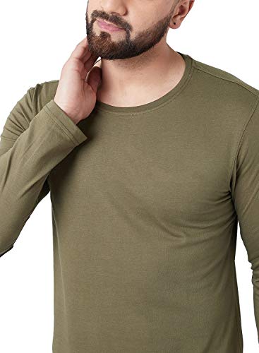 Image of ADRO Men's Cotton Solid Regular Fit T-Shirt