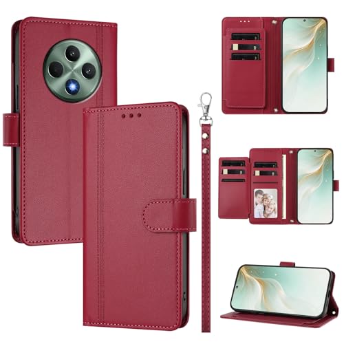 �X�}�z�P�[�X �Ή��@�� for Oppo Reno12 F/ Reno12 FS / F27 �X�}�z�P�[�X�y�E�H���b�g�f�U�C�� �f���A���J�[�h�X���b�g �L���b�V�� �t���b�v���X�^���h �����h�~�zRed