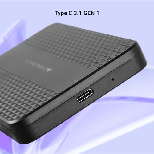 Image of Zebronics 2.5 inch SSD /HDD Enclosure, Max. 6TB Storage, Upto 5Gbps Transfer Speed, Tool-Free Slide Design, Type-C 3.1 Gen 1 Connector, Windows, Mac, Linux Support (CSH501)