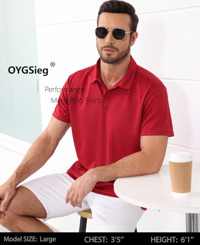 OYGSieg 5-Pack Men's Golf Polo Shirts