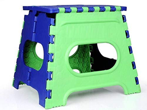 12 inch Lightweight Plastic Step Stool Foldable Step Stool for Kids and Adults,Non Slip Folding Stools for Kitchen Bathroom Bedroom-image-12