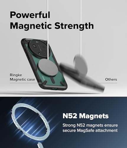 Image of Ringke Fusion-X for Xiaomi 17 Ultra Phone [Heavy Duty X-Buper] Compatible with MagSafe, Rugged Shockproof Protective with Non-Slip Side Grip Case Back Cover - Magnetic Black