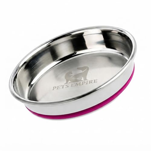 Image of Pet Empire Stainless Steel Cat Silicone Base Bowl for Cats & Puppies | Bowl for Water and Food (200 ML)