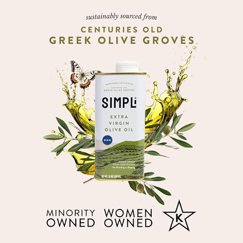 SIMPLi 100% Greek Extra Virgin Olive Oil, Olive Oil Extra Virgin Cold Pressed from Koroneiki Olives, Single Origin from Sparta with Bright Peppery Flavor, 16.9 OZ - image 2