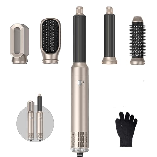 Magic Styer Hair Styler 5 in 1 1000W Hair Dryer Brush for Hair Styling Hot Air Brush for Volumizing Hair Wrap Dryer Set with Detachable Heads Comb