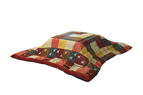 イケヒコ こたつ掛けふとん 正方形 シンシア 約205×205㎝ レッド 洗える 日本製 #5189219