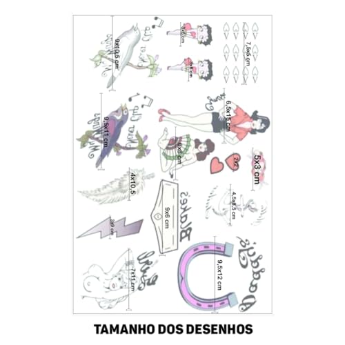 Tatuagem Temporária Amy | Fantasia Cosplay