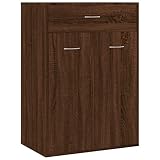 vidaXL Mueble Zapatero Armario Zapatos Estantería Almacenaje Organizador Estante Salón Entrada Pasillo Contrachapada Color Marrón Roble