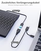 DANGZW Externes DVD CD Laufwerk, USB 3.0 Typ-C Laufwerk Extern USB | Slim Tragbares CD DVD +/- RW ROM, DVD Brenner, Player, und Writer für Laptop PC, Windows 11/10/8/7/XP/Vista, Linux und MacOS – Ansicht 6
