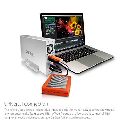 CalDigit AV Pro 2 Storage Hub USB C External Hard Drive - Charge up to 30W, Compatible with USB-C and Thunderbolt Type-C Computers (0TB Enclosure Kit) - Image 5