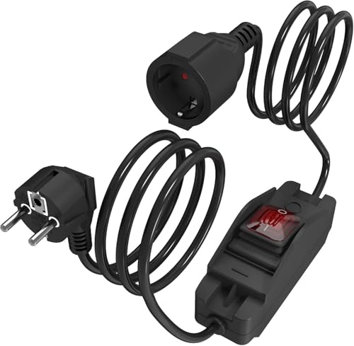 Rallonge avec contact de protection 3 m interrupteur prise Schuko - 6