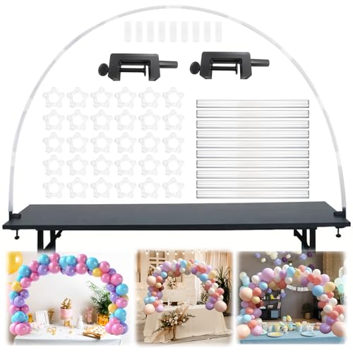 Arco balões mesa removível portátil estrutura para balões para casamentos, aniversários, graduações, festas e celebrações, suporte kit estável reutilizável