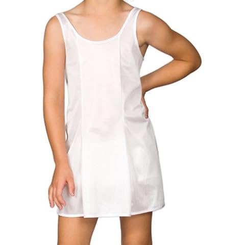 I.C. Collections Big Girls White Sleek Nylon Slip, 10 Cover