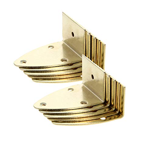 Image of MroMax Picture Photo Frame Metal Brace Bracket Hanger Gold Tone 27 x 26 x 42mm /1.06 x 1.02 x 1.65-inch Large 10pcs