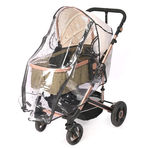 Universal Stroller Rain Cover, Rain Cover for Strollers, Clear Travel Weather Shield for Baby 4 Season Protection, Rainy Wind Snow Dust (XL, Stander...