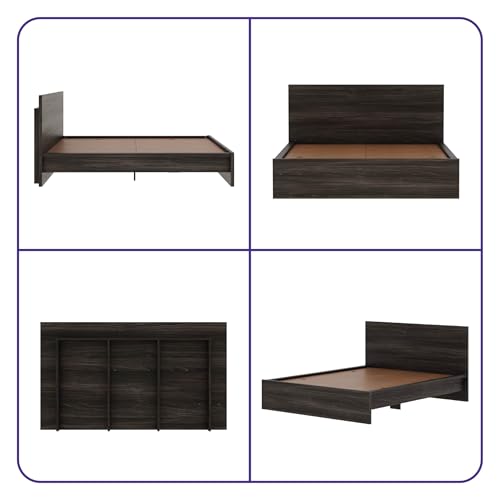 Image of Wakefit Bed | 3 Yr Warranty | Bed Queen Size, Non-Storage, Sturdy Construction, Density: 680-750 kg /m, Termite & Borer Resistant, Fits Mattresses Up to 8 inches (Centaur 78 x 60 - Wyoming Maple)