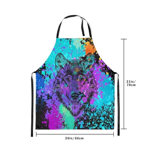 Homewish Rose Cheeth Chef Apron Wild Leopard Print Apron Retro Rose Floral Animal Cooking Apron for Women Men - Image 3