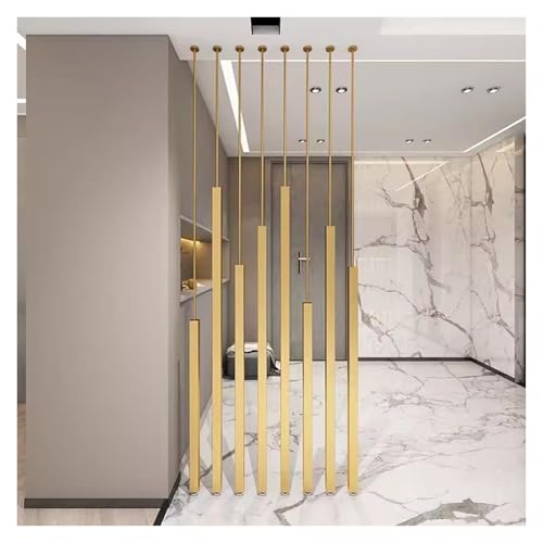 Biombo divisor de habitación, tabique de pared alta para privacidad, listones de madera de piso a techo, ideal para baño y estudio, separación de apartamentos, elegante y funcional