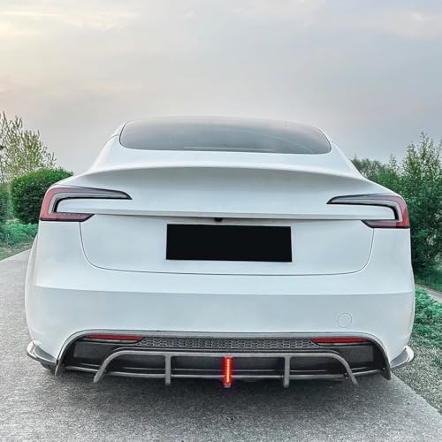 Diffuseur arrière Tesla Model 3 2024-2025 lèvre de pare-chocs aspect carbone