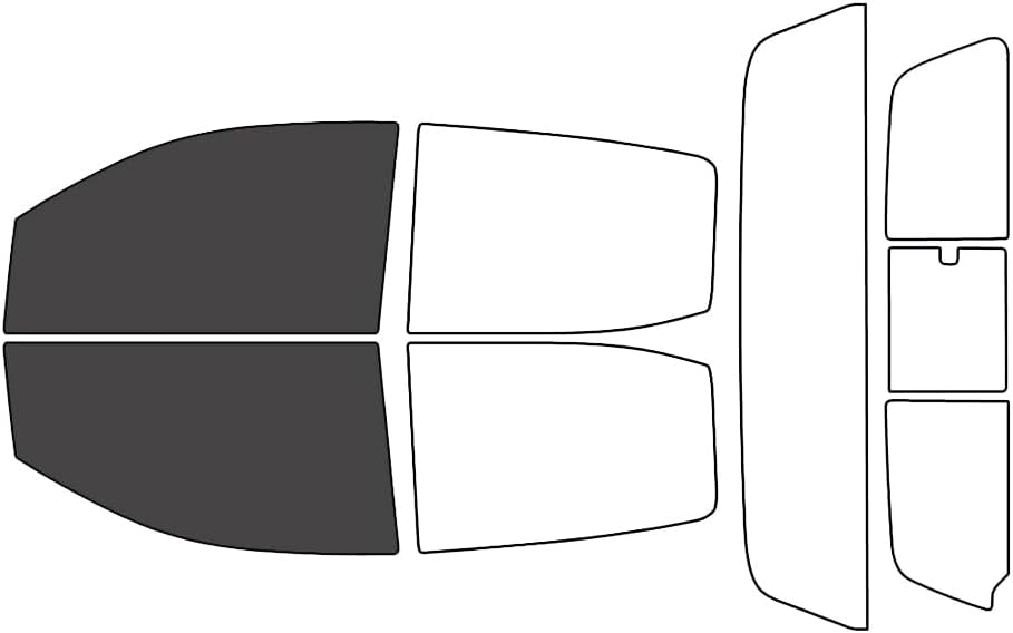 Rvinyl Window Tint Kit Compatible with Chevrolet Colorado 2015-2023 4 Door Crew Cab - Black 20% - Single Ply No Bubble Film - Do it Yourself Vehicle Front Precut Kit