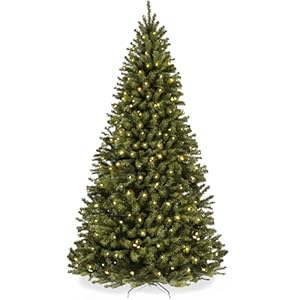 Best Choice Products 6ft Pre-Lit Spruce Artificial Holiday Christmas Tree for Home, Office, Party Decoration w/ 250 Incandescent Lights, 798 Branch Tips, Easy Assembly, Metal Hinges & Foldable Base