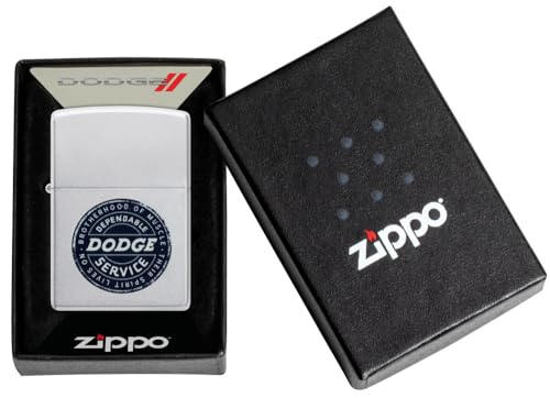 Encendedor Zippo Dodge Service Satin Chrome de bolsillo miniatura 5