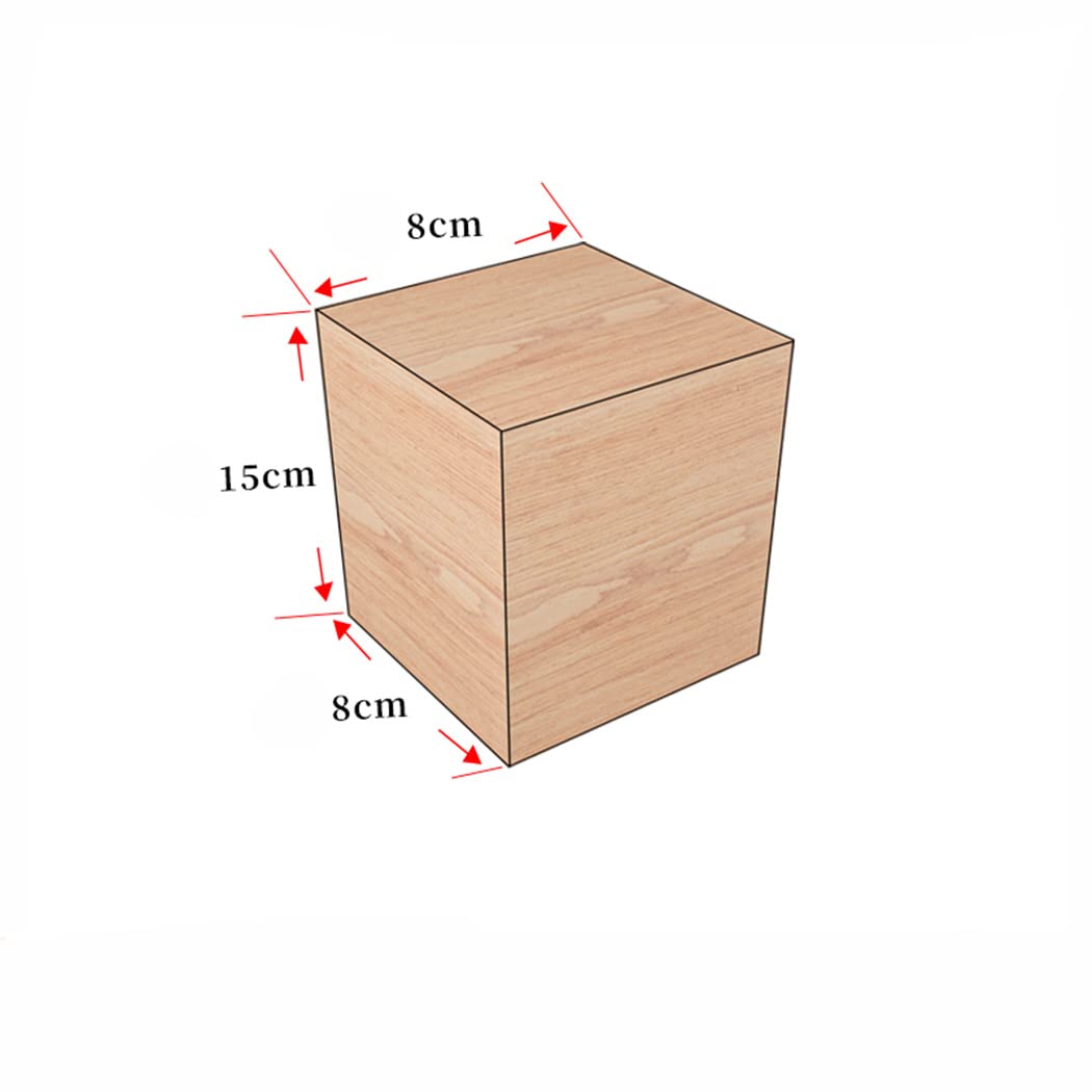 Elevadores de Madera para Camas, Elevadores de Muebles de Madera Color Madera 8x8cm 3-15cm Alturas 4 Piezas | 15cm