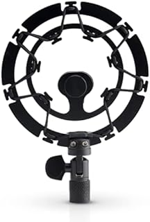 Black Shock Mount For Blue Yeti and Blue Snowball Mics Eliminates Noise From