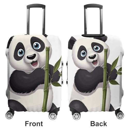 Naughty Panda Elastic Luggage Cover Suitcase Protector for 19-32 Inch Suitcases | Universal Stretchable Travel Bag Cover | Anti-Scratch, Washable with Zipper Closure S3