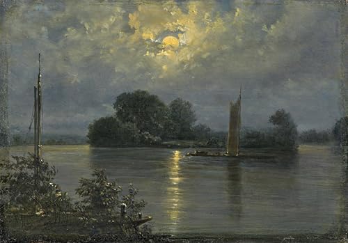 Affiche Pleine lune près de Pillnitz par Carl Gustav Carus poster graffiti art mural 60x90cm