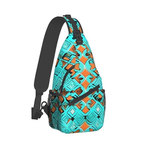 Mochila tipo bandolera Turquoise Wonders para senderismo y viaje miniatura 2