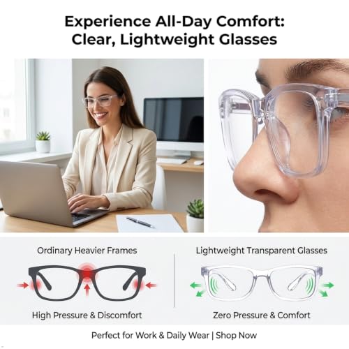 Image of Eyekepper Reading Glasses Men, Readers for Women, 1.25 Stylish Clear