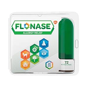Flonase Allergy Relief Nasal Spray, 24 Hour Non Drowsy Allergy Medicine, Metered Nasal Spray – 72 Sprays