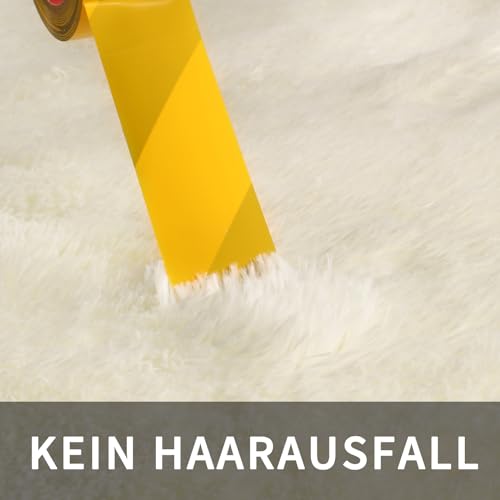 Sour Lemon Hochflor Teppich Creme Teppich Wohnzimmer 120x160 Waschbar Anti-Rutsch Extra Große Teppiche Schlafzimmer Flauschige Moderne Teppiche Matte Teppichen für Schlafzimmer Kinderzimmer