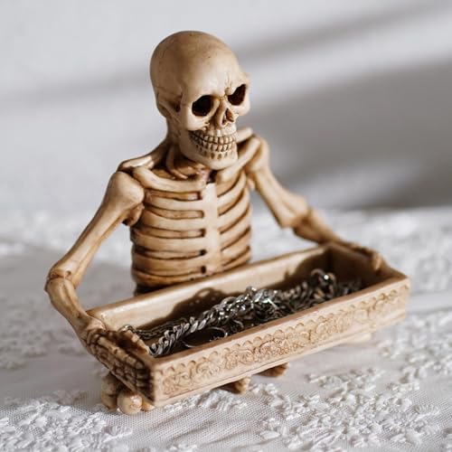 Plat de bonbons squelette d'Halloween, plat de bonbons crâne | Plateau de collations de crâne d’Halloween,Plateau de service squelette créatif, bol de décoration d'Halloween, bols d'exposition de nour – vue 9