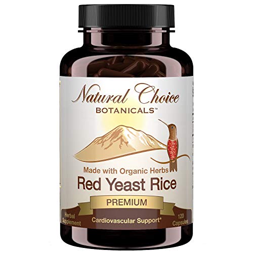 Certified Organic Red Yeast Rice Supplement - 120 Capsules, 2 Month Supply
