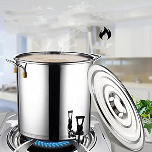 スープポット - 調理ポット, 機能的な食品輸送バケツ、蛇口と蓋付きの両手スープポット、すべてのガスおよびIHコンロに適しています(40*60CM)