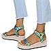 Arch Support Sandals,Ladies Fashion Summer Canvas Colorful Tie Dye Round Toe Wedge Platform Sandals,Summer Sandals For Women