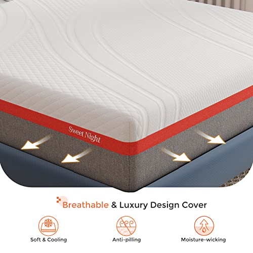 Sweetnight Full Size Mattress, 12 Inch Gel Memory Foam Mattress For Cool Sleep & Pressure Relief, Plush Mattress With Motion Isolation, Clarity #TOP5