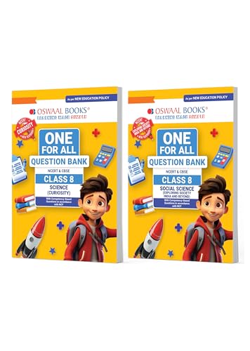 Image of Oswaal One For All Question Banks NCERT & CBSE Class 8 (Set of 2 Books) Science & Social Science (For Exam) For 2026-27