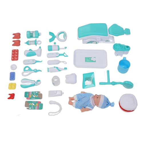 Plaza para Niños Música Música Play Play Dentist Toy Set Realista Rol de Interpretación de Niños (GREEN)