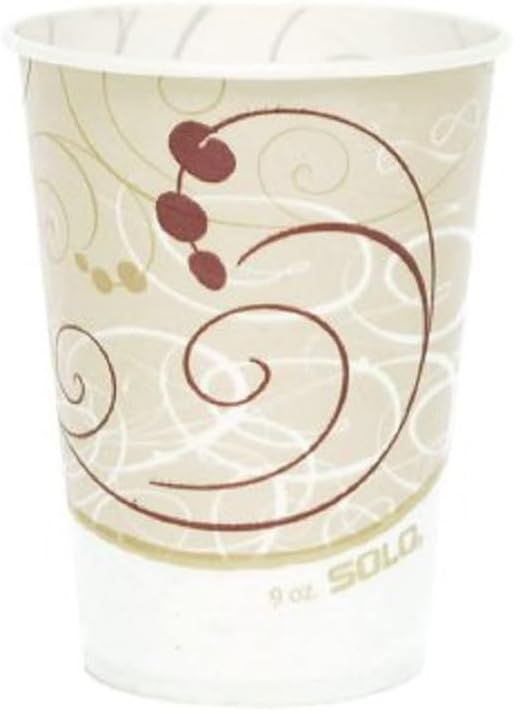 SCCR9NSYM - Waxed Paper Cold Cups, 9 Oz, Symphony Design, 100/bag