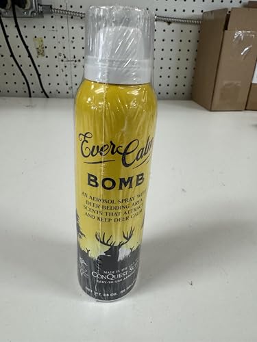 Conquest Scents EverCalm Deer Scent Bomb – Deer Attractant Spray & Calming Scent, All-Season Effectiveness, Versatile Hunting Aerosol Canister, 3.5 oz